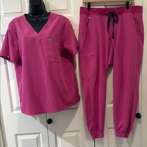 Figs Scrub Set Electric Orchid size xl